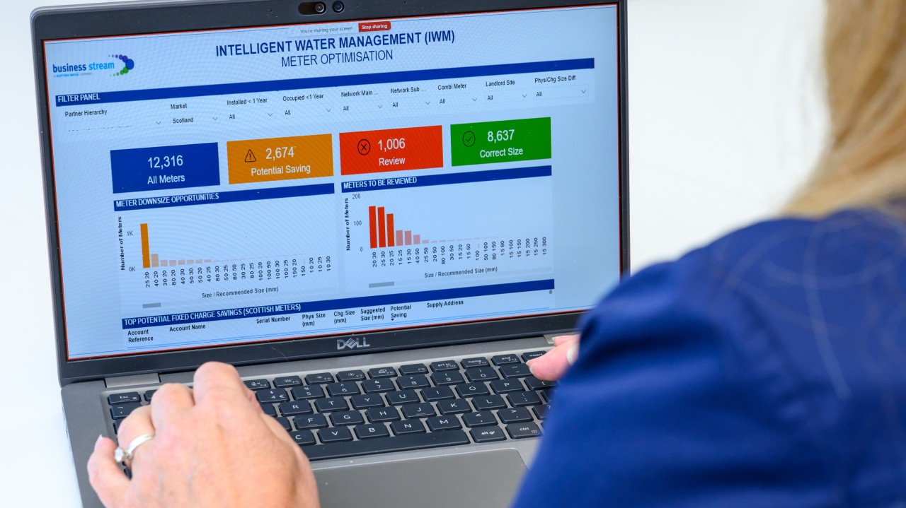 Laptop with Intelligent Water Management data