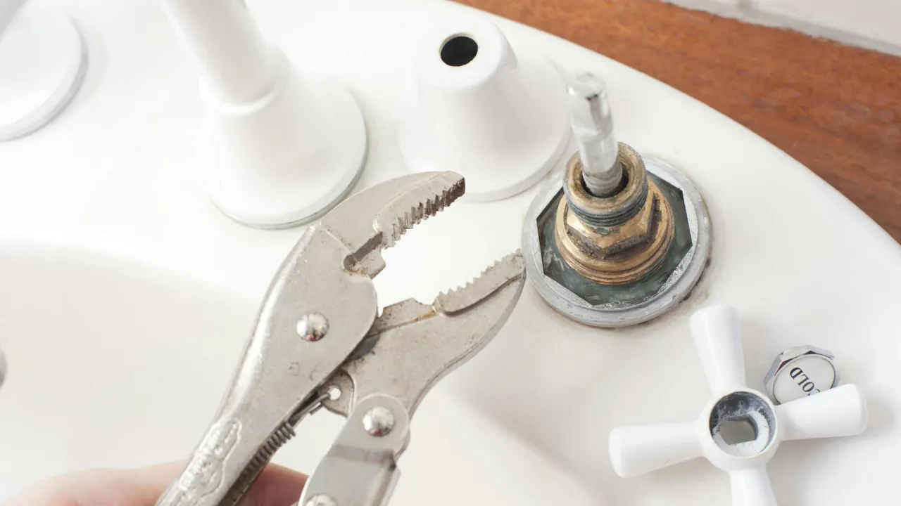 Tool beside water tap