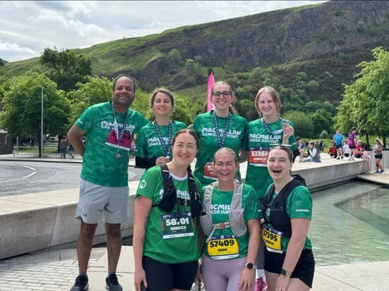 Group of Business Stream runners at the Edinburgh Marathon Festival