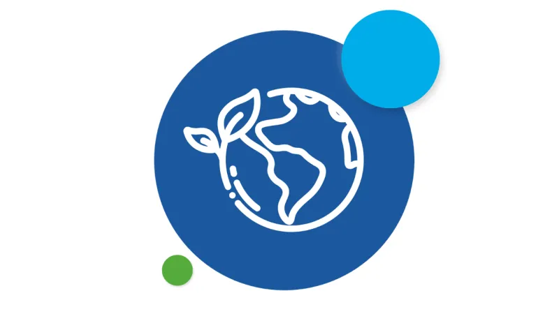 Earth icon with bubbles