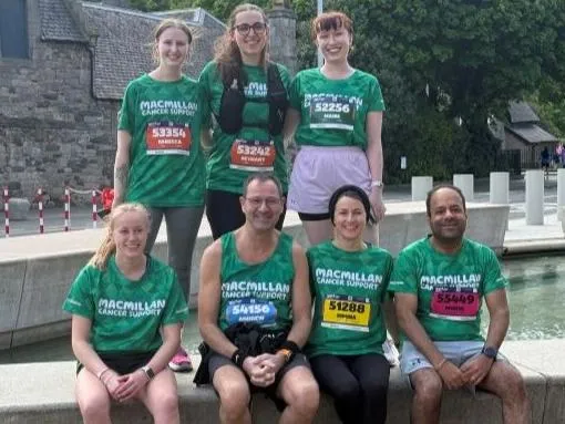 Group of people during charity run