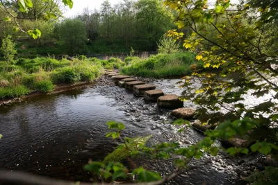 Stepping stones across the River Ayr